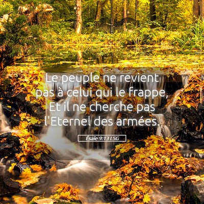 Picture 05 - Ésaïe 9:13 LSG - Le peuple ne revient pas à celui qui le frappe, - Bible Verse Picture