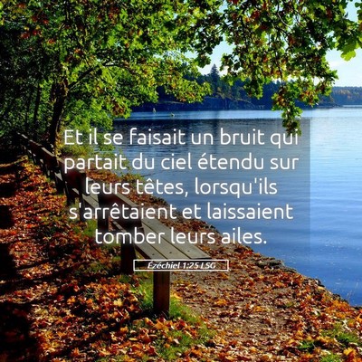 Picture 05 - Ézéchiel 1:25 LSG - Et il se faisait un bruit qui partait du ciel - Bible Verse Picture