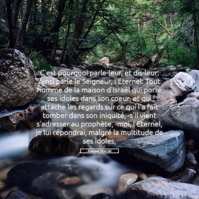 Picture 05 - Ézéchiel 14:4 LSG - C'est pourquoi parle-leur, et dis-leur: Ainsi - Bible Verse Picture