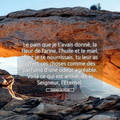 Picture 05 - Ézéchiel 16:19 LSG - Le pain que je t'avais donné, la fleur de - Bible Verse Picture