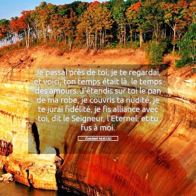 Picture 05 - Ézéchiel 16:8 LSG - Je passai près de toi, je te regardai, et voici, - Bible Verse Picture