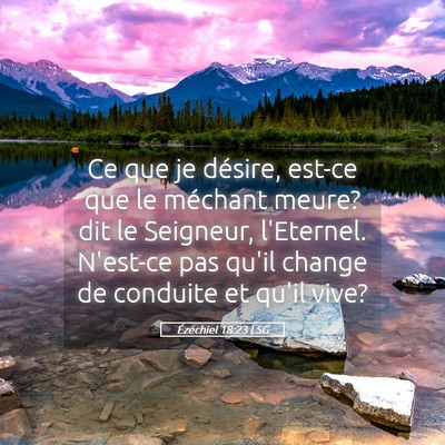 Picture 05 - Ézéchiel 18:23 LSG - Ce que je désire, est-ce que le méchant meure? - Bible Verse Picture