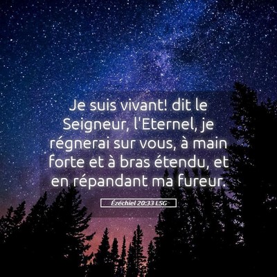 Picture 05 - Ézéchiel 20:33 LSG - Je suis vivant! dit le Seigneur, l'Eternel, je - Bible Verse Picture
