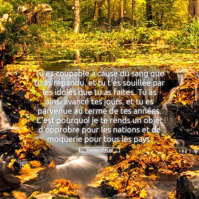 Picture 05 - Ézéchiel 22:4 LSG - Tu es coupable à cause du sang que tu as - Bible Verse Picture