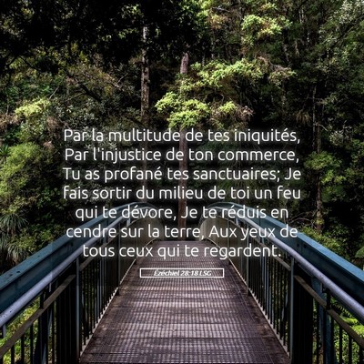 Picture 05 - Ézéchiel 28:18 LSG - Par la multitude de tes iniquités, Par - Bible Verse Picture