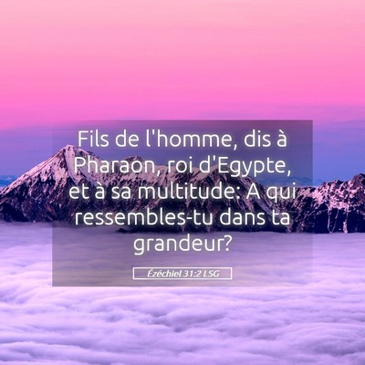 Picture 05 - Ézéchiel 31:2 LSG - Fils de l'homme, dis à Pharaon, roi d'Egypte, et - Bible Verse Picture