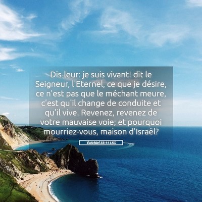 Picture 05 - Ézéchiel 33:11 LSG - Dis-leur: je suis vivant! dit le Seigneur, - Bible Verse Picture