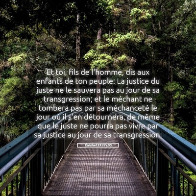 Picture 05 - Ézéchiel 33:12 LSG - Et toi, fils de l'homme, dis aux enfants de ton - Bible Verse Picture