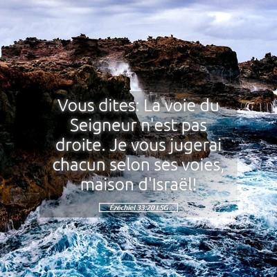 Picture 05 - Ézéchiel 33:20 LSG - Vous dites: La voie du Seigneur n'est pas droite. - Bible Verse Picture