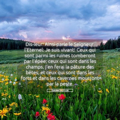 Picture 05 - Ézéchiel 33:27 LSG - Dis-leur: Ainsi parle le Seigneur, l'Eternel: Je - Bible Verse Picture