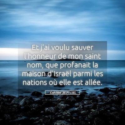Picture 05 - Ézéchiel 36:21 LSG - Et j'ai voulu sauver l'honneur de mon saint nom, - Bible Verse Picture