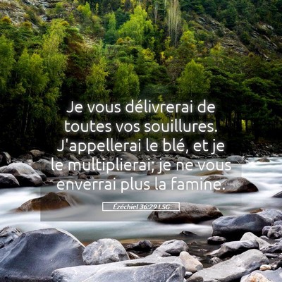 Picture 05 - Ézéchiel 36:29 LSG - Je vous délivrerai de toutes vos souillures. - Bible Verse Picture