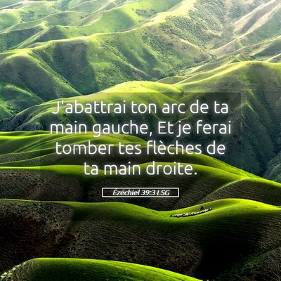 Picture 05 - Ézéchiel 39:3 LSG - J'abattrai ton arc de ta main gauche, Et je ferai - Bible Verse Picture