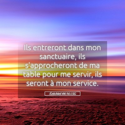Picture 05 - Ézéchiel 44:16 LSG - Ils entreront dans mon sanctuaire, ils - Bible Verse Picture