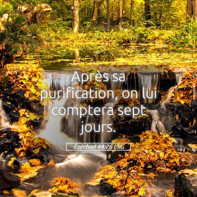 Picture 05 - Ézéchiel 44:26 LSG - Après sa purification, on lui comptera sept - Bible Verse Picture
