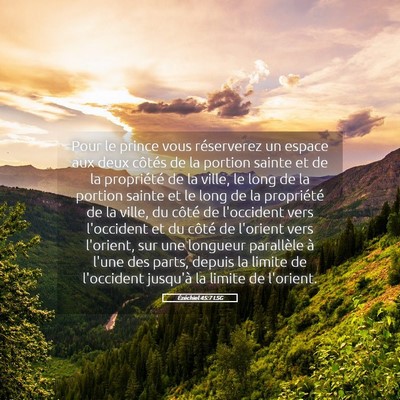Picture 05 - Ézéchiel 45:7 LSG - Pour le prince vous réserverez un espace aux - Bible Verse Picture