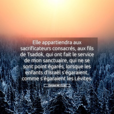 Picture 05 - Ézéchiel 48:11 LSG - Elle appartiendra aux sacrificateurs consacrés, - Bible Verse Picture