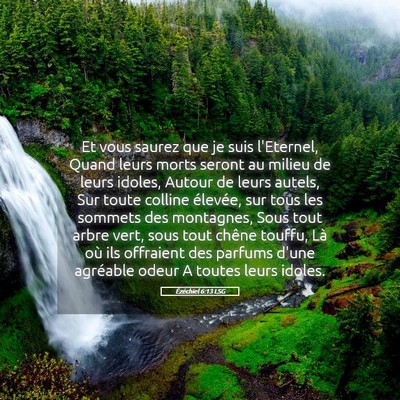 Picture 05 - Ézéchiel 6:13 LSG - Et vous saurez que je suis l'Eternel, Quand leurs - Bible Verse Picture