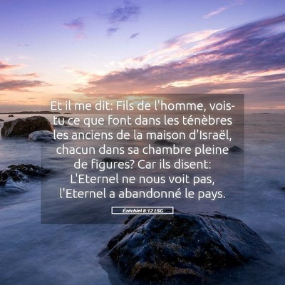 Picture 05 - Ézéchiel 8:12 LSG - Et il me dit: Fils de l'homme, vois-tu ce que - Bible Verse Picture