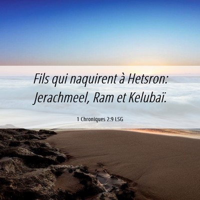 Picture 06 - 1 Chroniques 2:9 LSG - Fils qui naquirent à Hetsron: Jerachmeel, Ram et - Bible Verse Picture