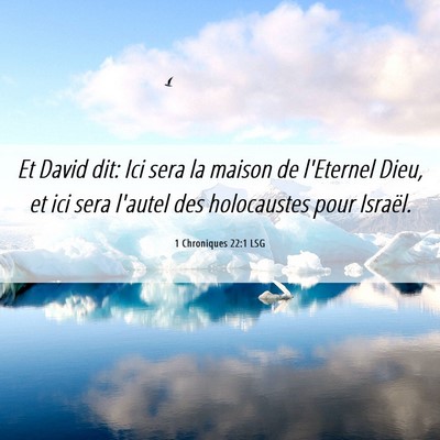 Picture 06 - 1 Chroniques 22:1 LSG - Et David dit: Ici sera la maison de l'Eternel - Bible Verse Picture