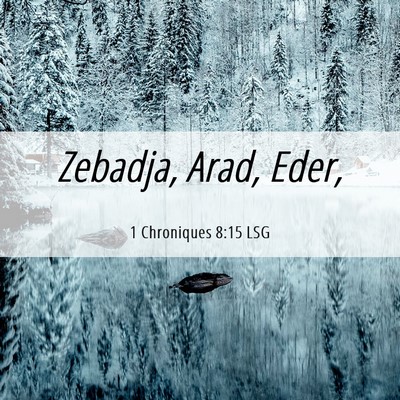 Picture 06 - 1 Chroniques 8:15 LSG - Zebadja, Arad, - Bible Verse Picture