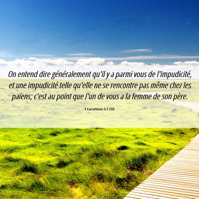 Picture 06 - 1 Corinthiens 5:1 LSG - On entend dire généralement qu'il y a parmi - Bible Verse Picture