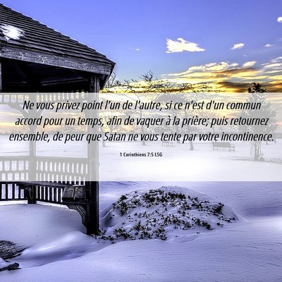 Picture 06 - 1 Corinthiens 7:5 LSG - Ne vous privez point l'un de l'autre, si ce n'est - Bible Verse Picture