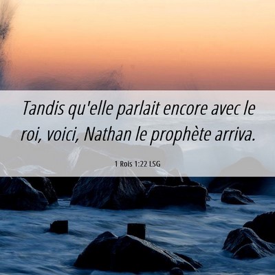 Picture 06 - 1 Rois 1:22 LSG - Tandis qu'elle parlait encore avec le roi, voici, - Bible Verse Picture