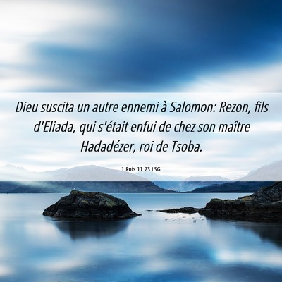 Picture 06 - 1 Rois 11:23 LSG - Dieu suscita un autre ennemi à Salomon: Rezon, - Bible Verse Picture