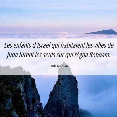 Picture 06 - 1 Rois 12:17 LSG - Les enfants d'Israël qui habitaient les villes - Bible Verse Picture