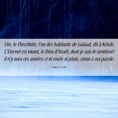 Picture 06 - 1 Rois 17:1 LSG - Elie, le Thischbite, l'un des habitants de - Bible Verse Picture