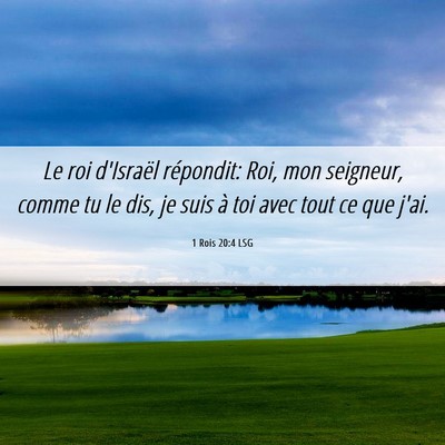 Picture 06 - 1 Rois 20:4 LSG - Le roi d'Israël répondit: Roi, mon seigneur, - Bible Verse Picture