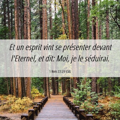 Picture 06 - 1 Rois 22:21 LSG - Et un esprit vint se présenter devant l'Eternel, - Bible Verse Picture