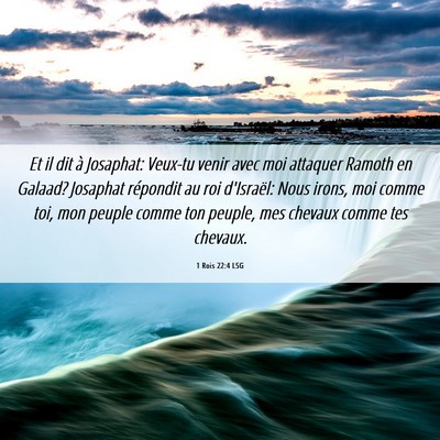 Picture 06 - 1 Rois 22:4 LSG - Et il dit à Josaphat: Veux-tu venir avec moi - Bible Verse Picture