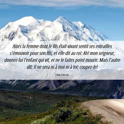 Picture 06 - 1 Rois 3:26 LSG - Alors la femme dont le fils était vivant sentit - Bible Verse Picture