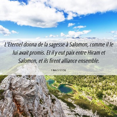 Picture 06 - 1 Rois 5:12 LSG - L'Eternel donna de la sagesse à Salomon, comme - Bible Verse Picture