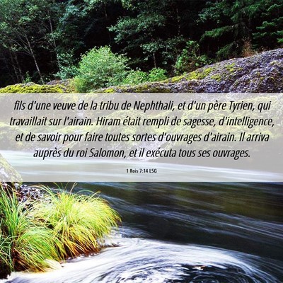Picture 06 - 1 Rois 7:14 LSG - fils d'une veuve de la tribu de Nephthali, et - Bible Verse Picture