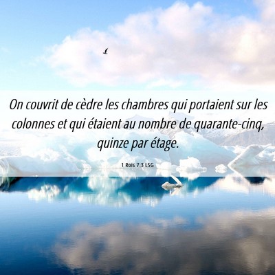 Picture 06 - 1 Rois 7:3 LSG - On couvrit de cèdre les chambres qui portaient - Bible Verse Picture