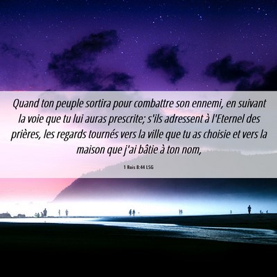 Picture 06 - 1 Rois 8:44 LSG - Quand ton peuple sortira pour combattre son - Bible Verse Picture