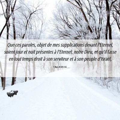 Picture 06 - 1 Rois 8:59 LSG - Que ces paroles, objet de mes supplications - Bible Verse Picture