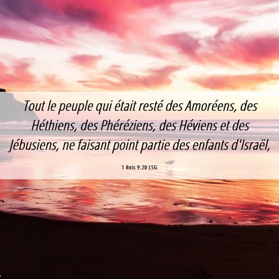 Picture 06 - 1 Rois 9:20 LSG - Tout le peuple qui était resté des Amoréens, - Bible Verse Picture