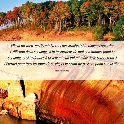 Picture 06 - 1 Samuel 1:11 LSG - Elle fit un voeu, en disant: Eternel des armées! - Bible Verse Picture