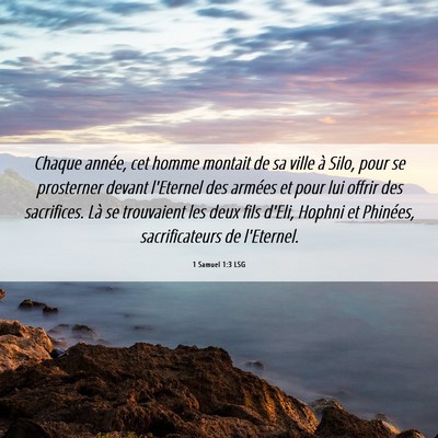 Picture 06 - 1 Samuel 1:3 LSG - Chaque année, cet homme montait de sa ville à - Bible Verse Picture