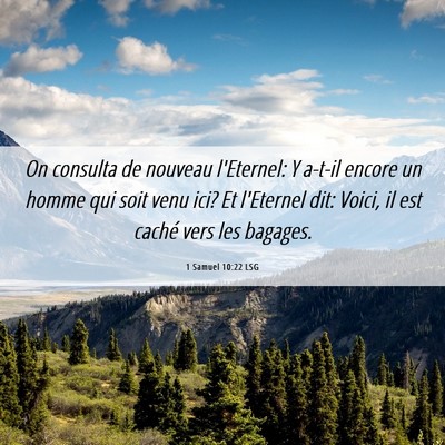 Picture 06 - 1 Samuel 10:22 LSG - On consulta de nouveau l'Eternel: Y a-t-il encore - Bible Verse Picture
