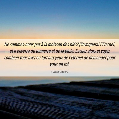 Picture 06 - 1 Samuel 12:17 LSG - Ne sommes-nous pas à la moisson des blés? - Bible Verse Picture