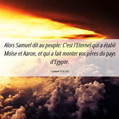 Picture 06 - 1 Samuel 12:6 LSG - Alors Samuel dit au peuple: C'est l'Eternel qui a - Bible Verse Picture