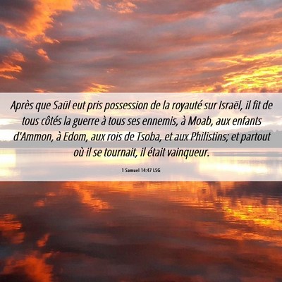 Picture 06 - 1 Samuel 14:47 LSG - Après que Saül eut pris possession de la - Bible Verse Picture