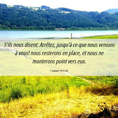 Picture 06 - 1 Samuel 14:9 LSG - S'ils nous disent: Arrêtez, jusqu'à ce que nous - Bible Verse Picture
