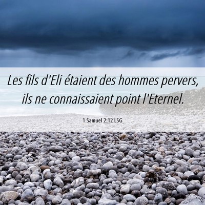 Picture 06 - 1 Samuel 2:12 LSG - Les fils d'Eli étaient des hommes pervers, ils - Bible Verse Picture